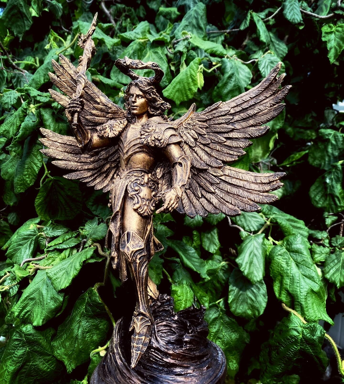 Saint Michael the Archangel Statue | Mythological Figurine | Myths and Legends Character Statue| Guardian Angel Statue for Gothic Home Decor