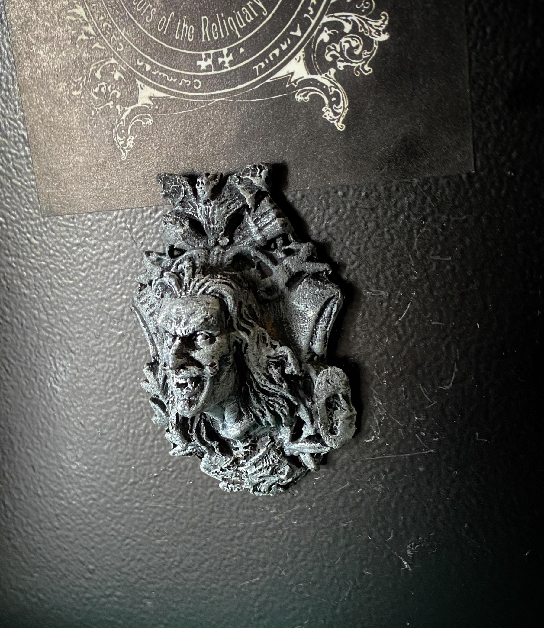 Dracula: Vlad the Impaler Magnet, Hand Painted Resin Sculpture | Gothic Fantasy Decor | Vampire Magnet for Fantasy and Gothic Decor