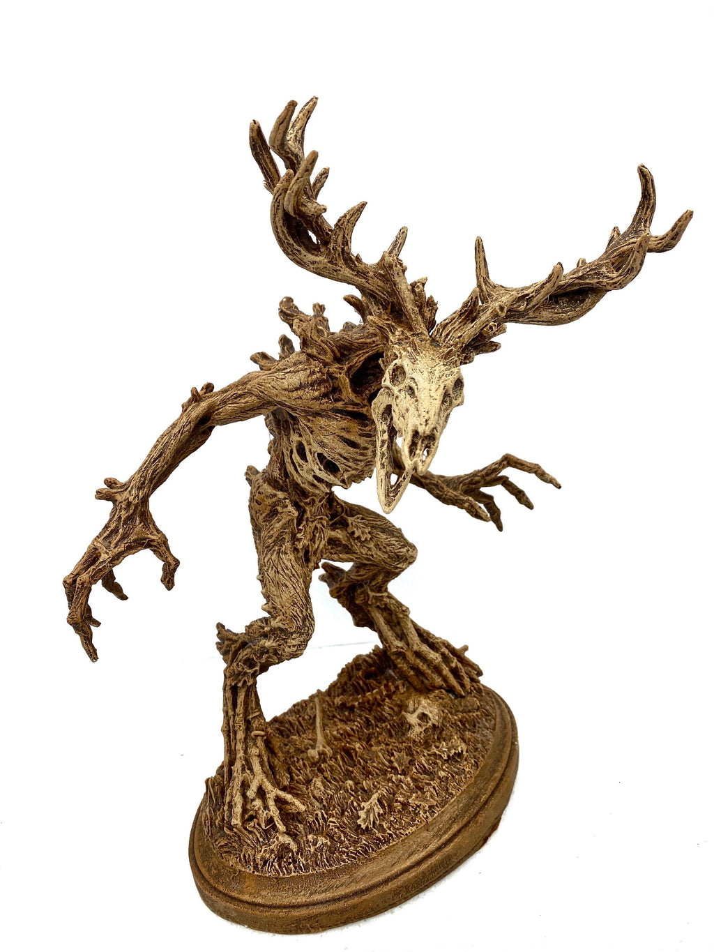 Leshen/ Wendigo Statue, Hand Painted Resin Sculpture | Mythical Creature Figurine | Folklore Legendary Wendigo Figurine. Fantasy Art Decor