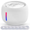 2.5L 84.54OZ Pet Water Fountain Smart Pet Drinking Fountain with LED Light 7 Pack Replaceable Filters Water Level Quiet Pump Dry-Run Protection Cat Do