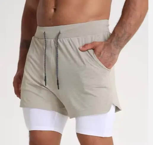 Men's Quick Dry Gym Shorts – 2-in-1 Athletic Training Shorts