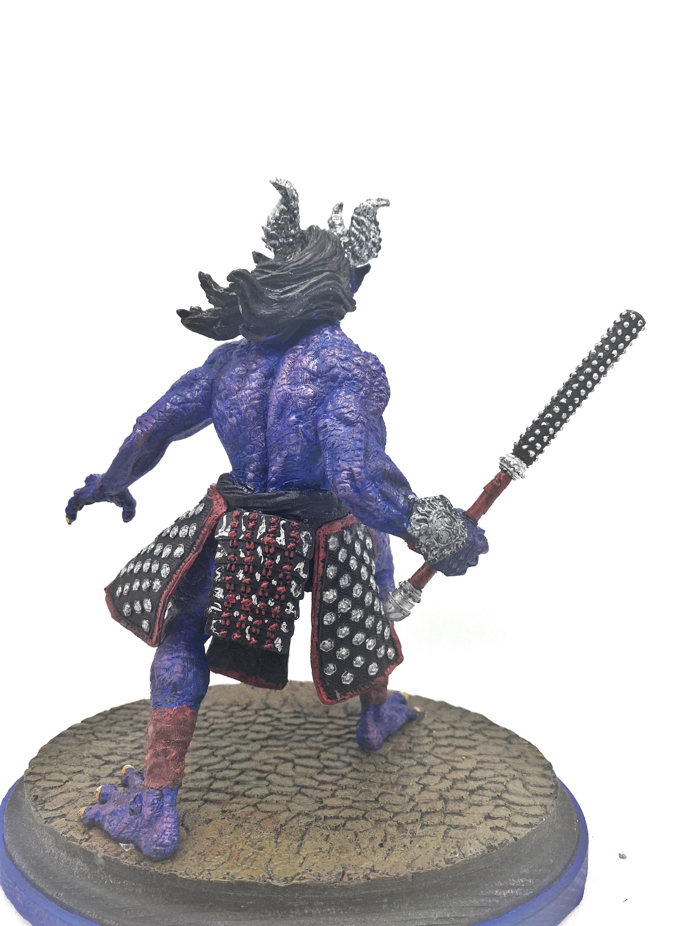 Oni Statue, Full Color, Blue