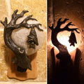 Hanging Bat Nightlight, Hand Painted Resin Sculpture