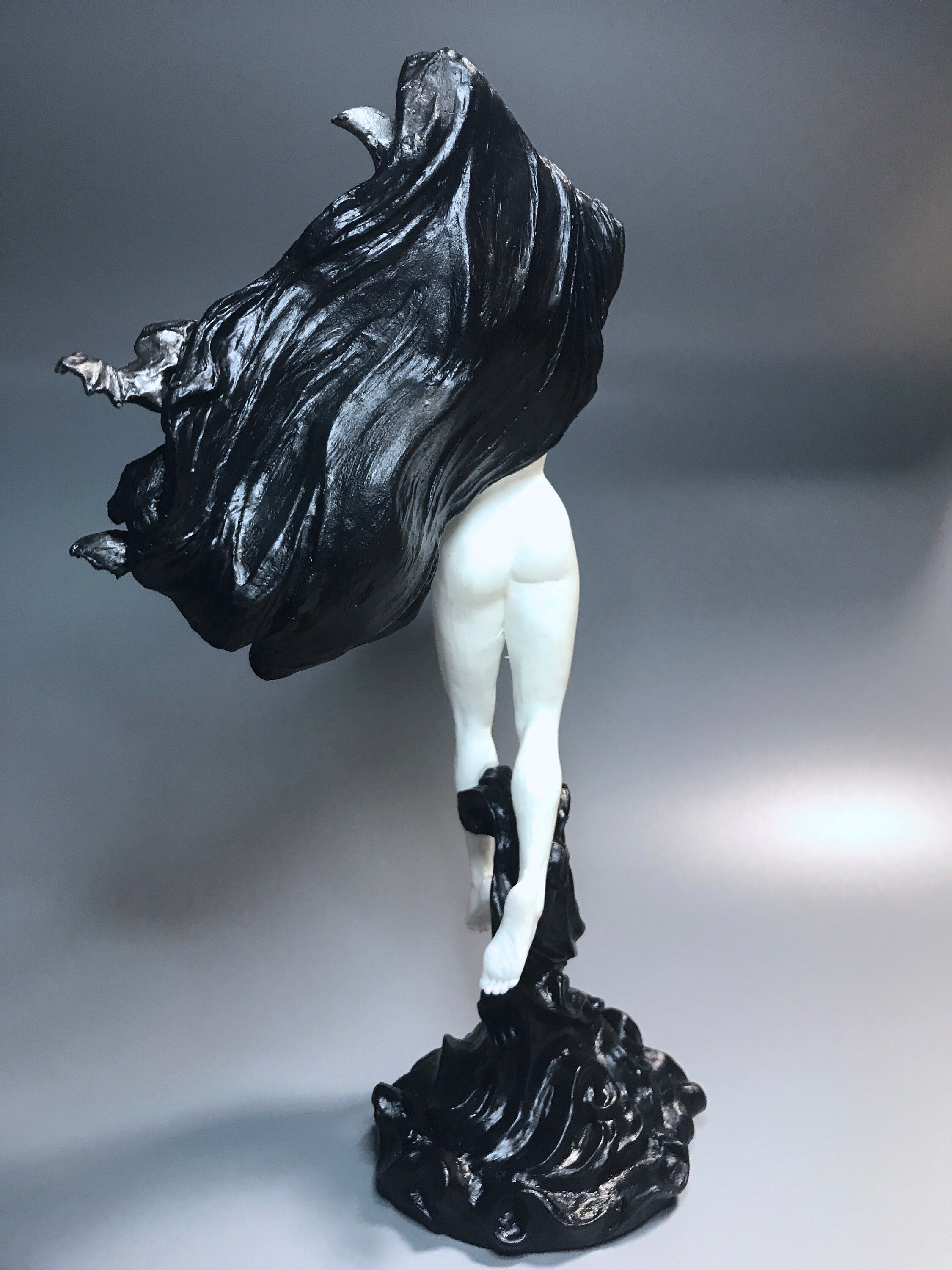 Nyx, the Goddess of the Night Statue, B&W Finish | Mythological Deities Figurine | Myths and Legends Character| Mythic Art for Gothic Decor
