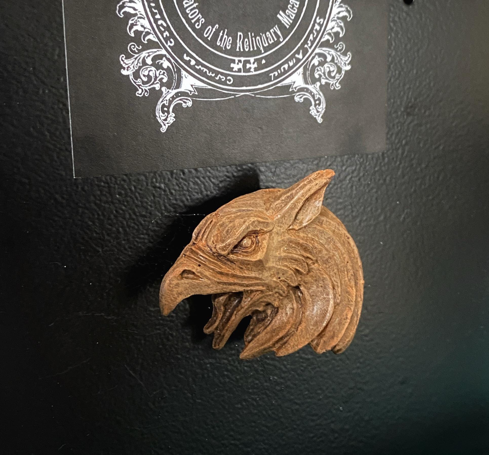 Griffin Magnet, Hand Painted Resin Sculpture | Mythic Fantasy Decor | Legendary Creature Griffin Magnet for Fantasy and Gothic Decor