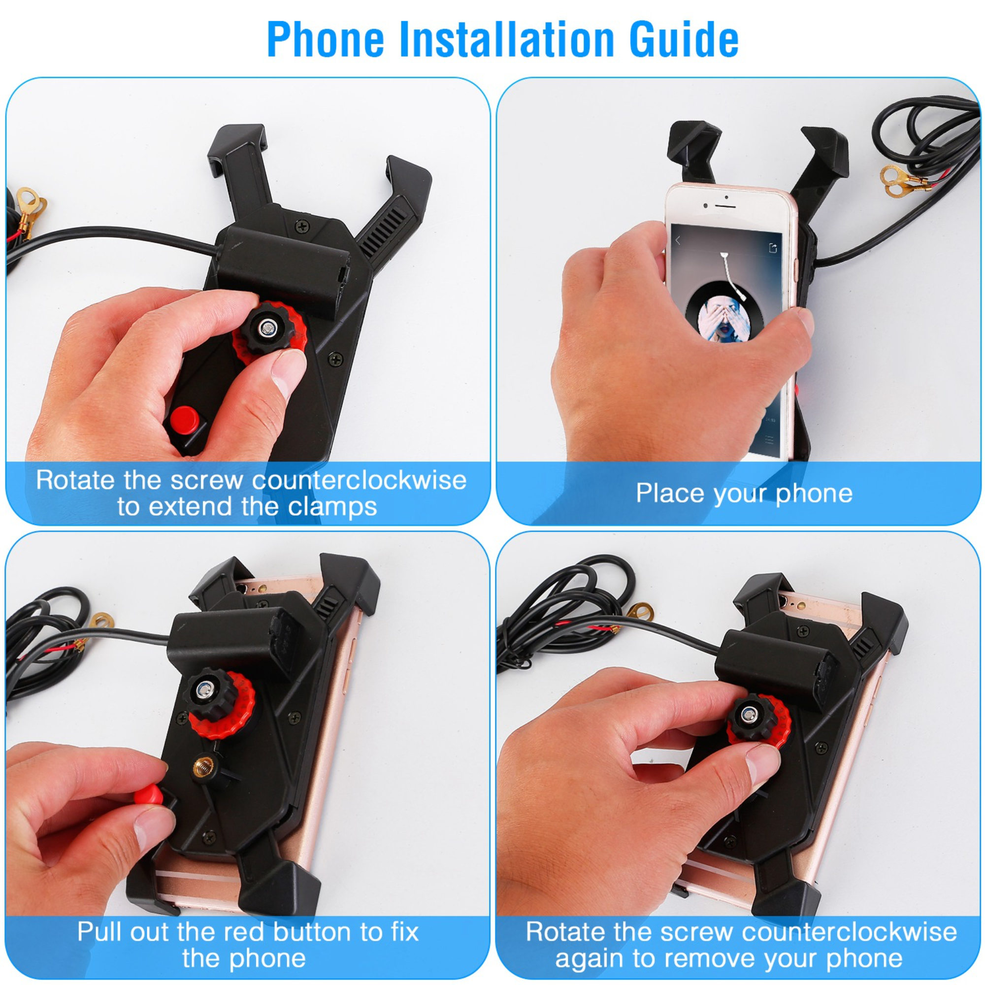 GBruno Handlebar Mirror Mobile Phone Holder