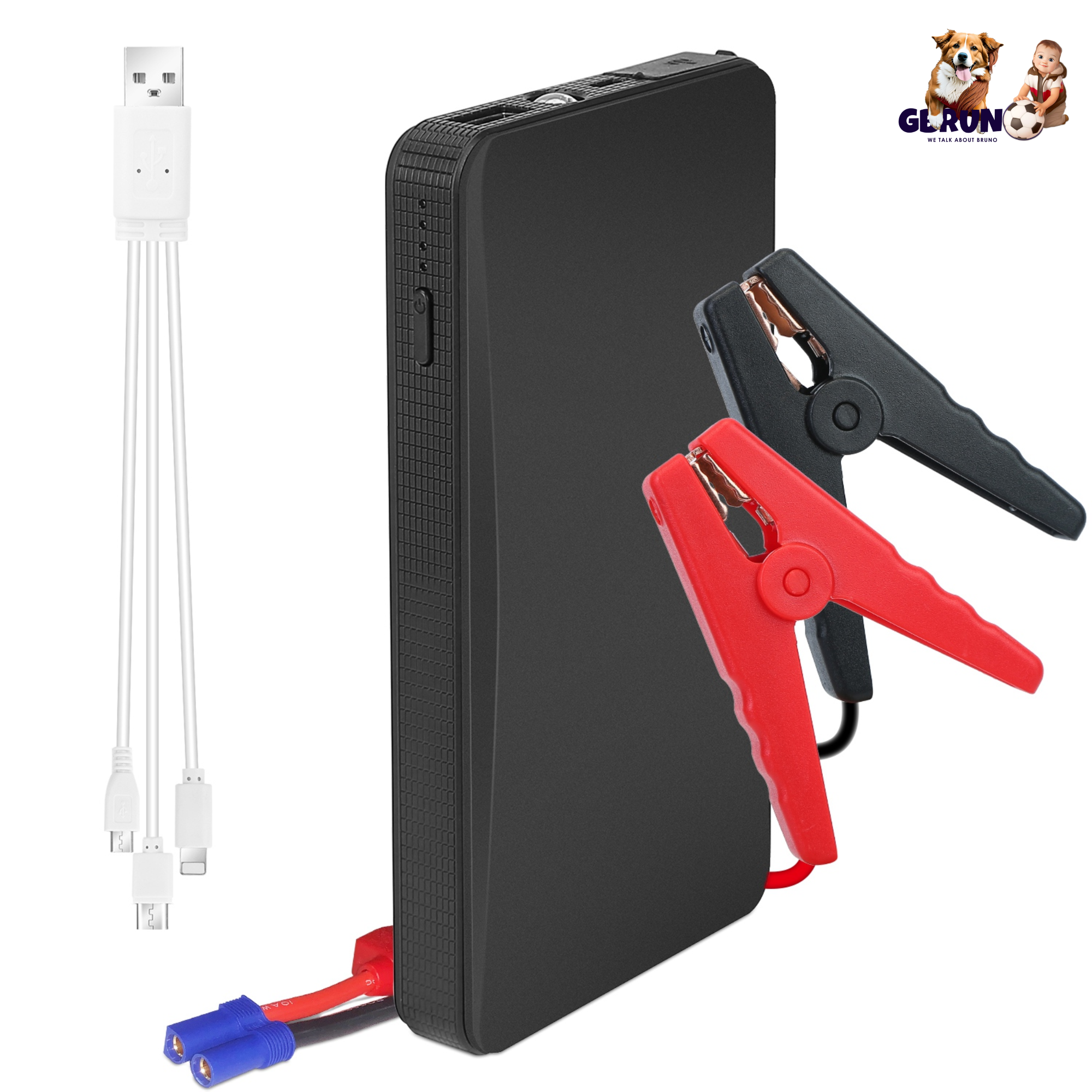 12V Car Jumper Starter 400A Peak 20000mAh Battery Charger Power Bank Portable Power Booster Battery w/ 3 Flashlight Modes