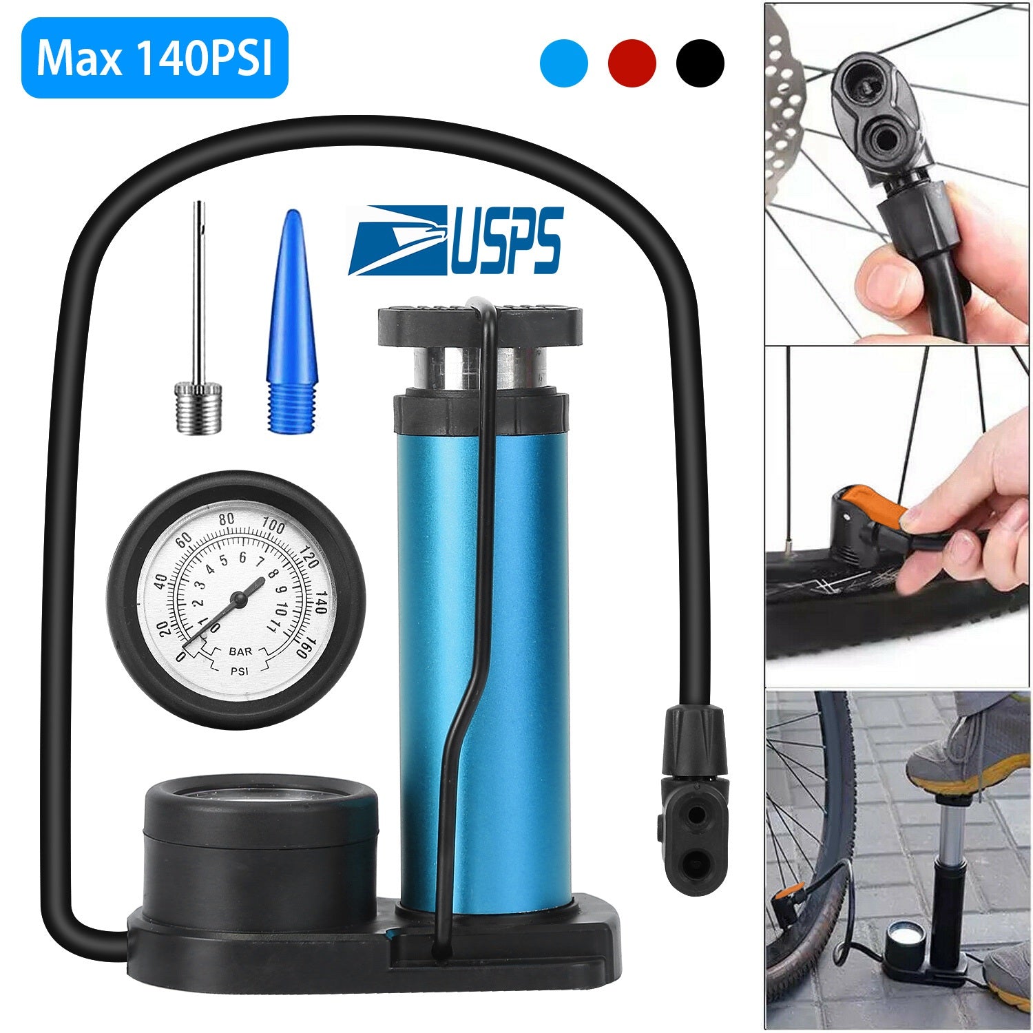 GBruno Mini Bike Foot Pump