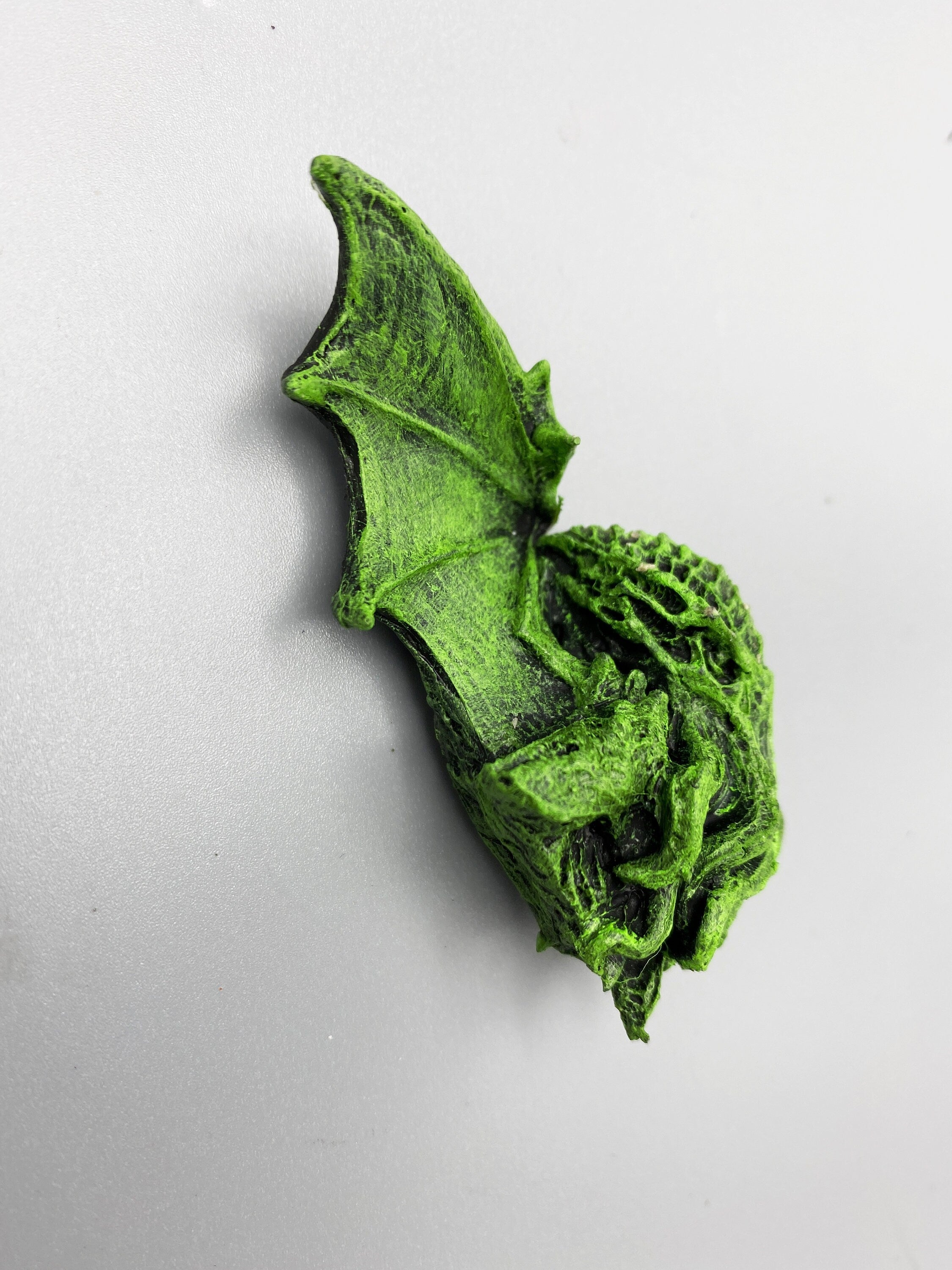 Cthulhu Magnet, Hand Painted Resin Sculpture | Mythic Lovecraftian Decor | Cthulhu Magnet for Gamer and Gothic Decor