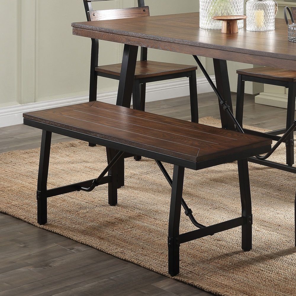 Mariatu - Bench - Oak & Black