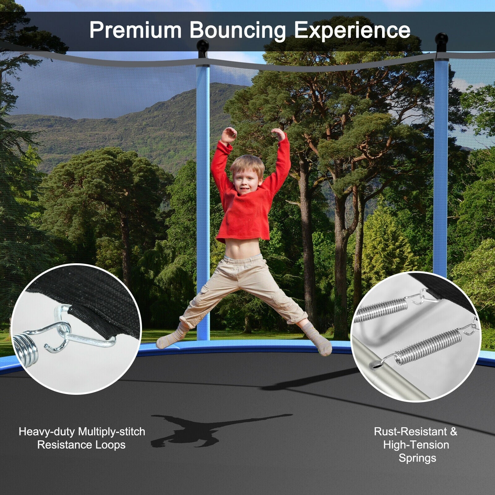 Outdoor Trampoline with Safety Closure Net-10 ft