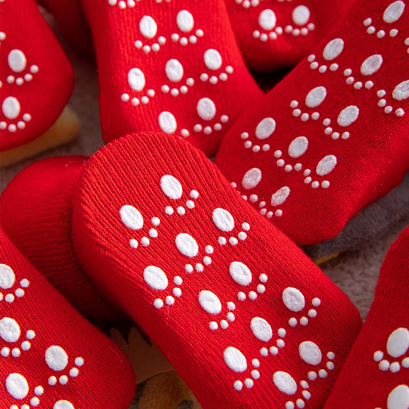 Baby Socks Christmas Anti Slip Short Socks for Baby Newborn Winter Warm Infant Cartoon Girls Boys