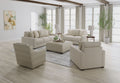 Hyde Park - Fabric Cocktail Ottoman - Beige
