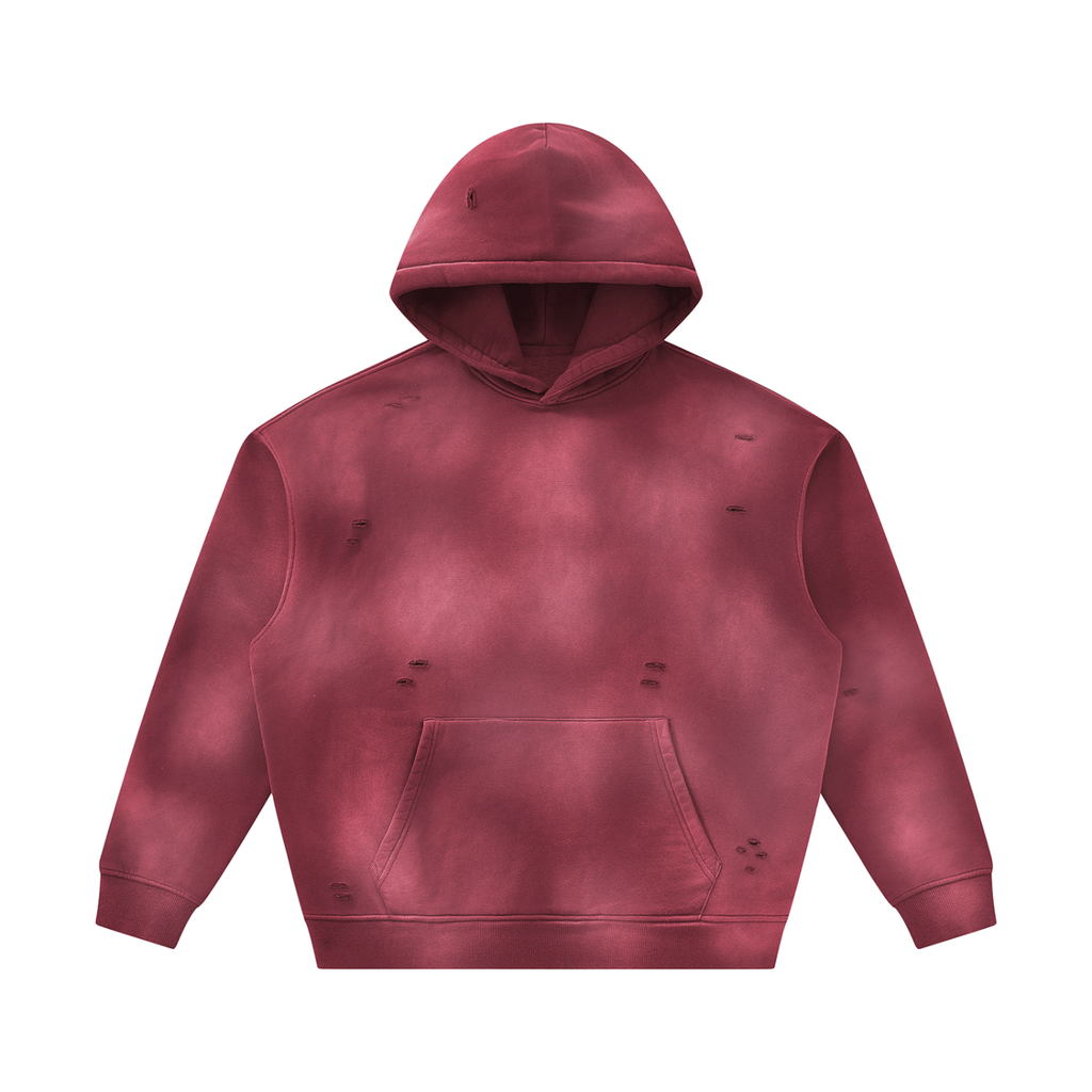 Loki & Ivy Unisex Sunfade Frayed Fleece Hoodie
