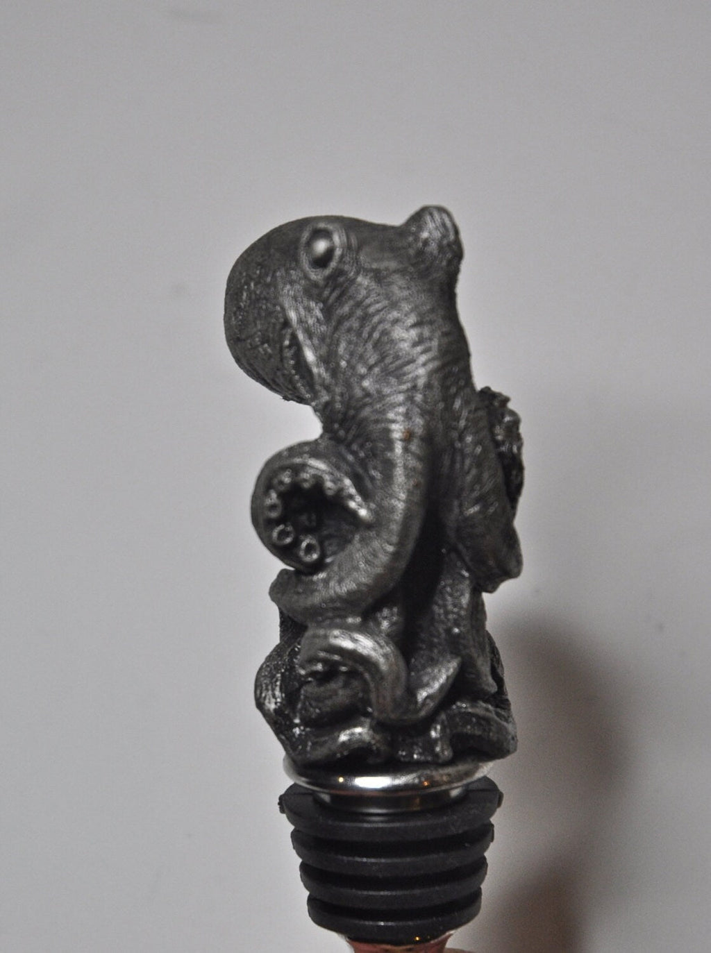 Kraken  Winestopper, Hand Painted Resin | Gothic Nautical Barware | Octopus Cthulhu Bottle Stopper, Gothic Wine and Barware Gift