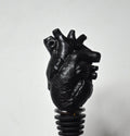 Anatomical Heart Winestopper, Black