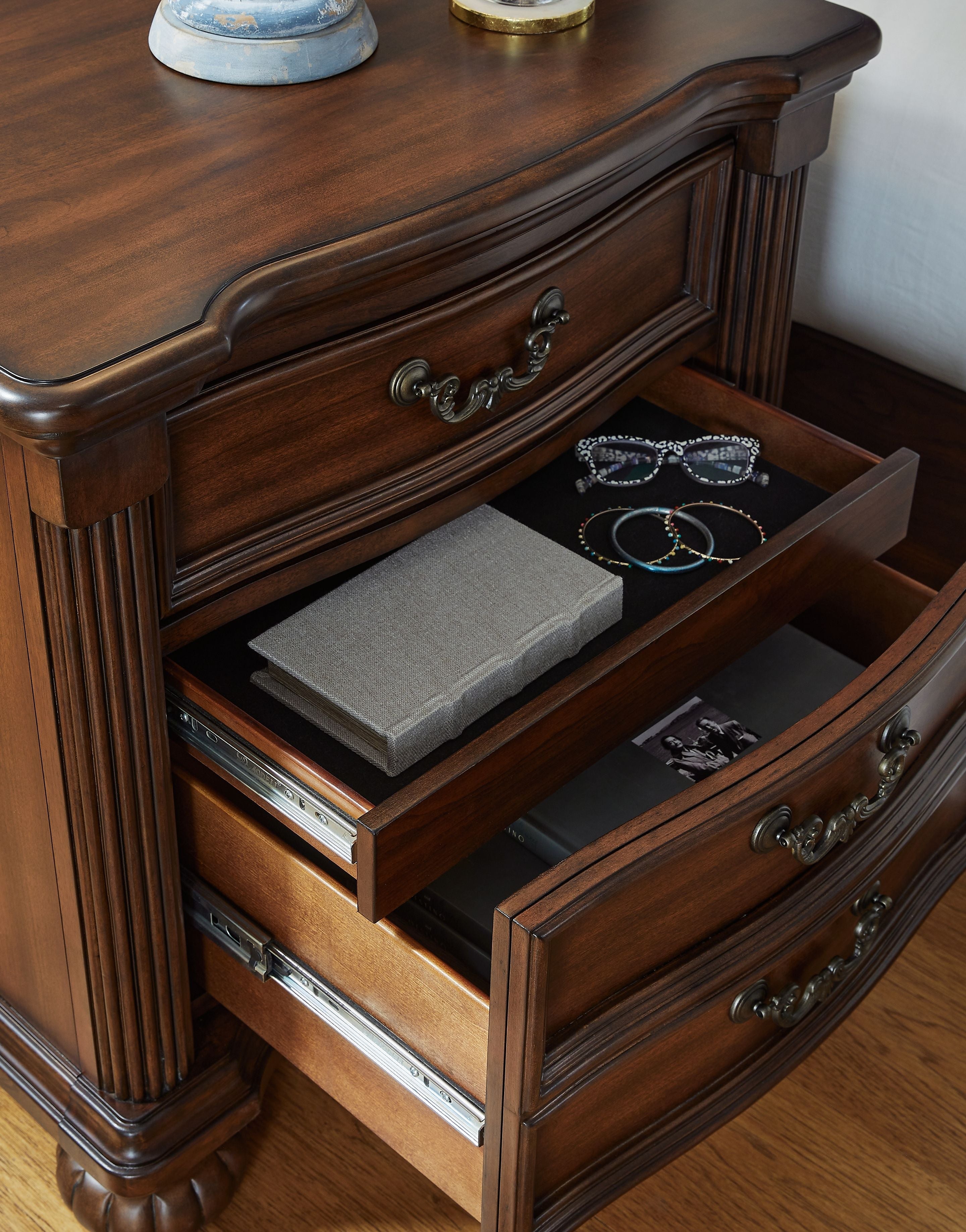 Lavinton - Three Drawer Night Stand - Brown