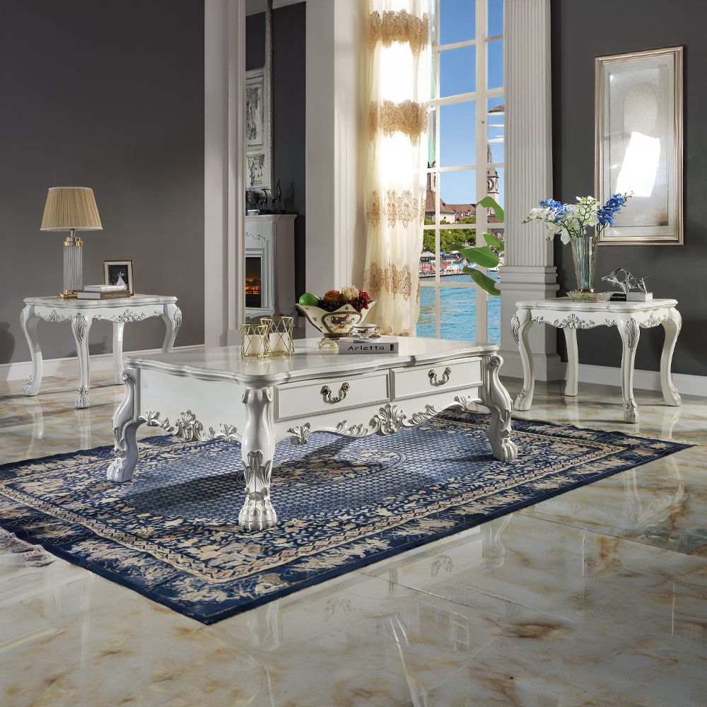 Dresden - End Table - Bone White