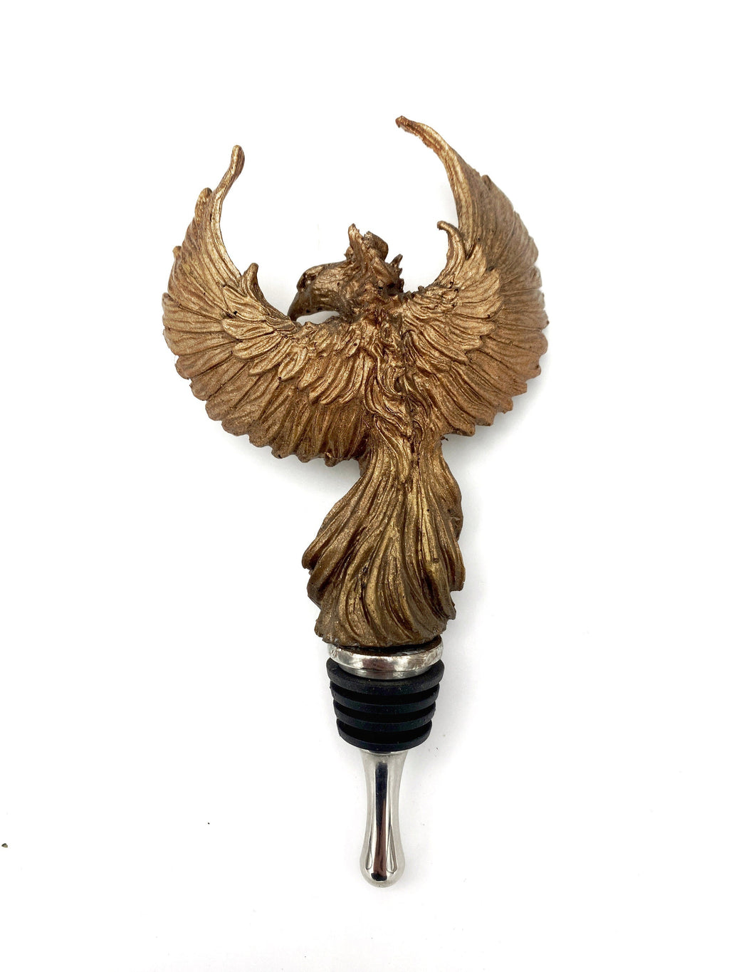 Phoenix Winestopper, Hand Sculpted Resin,  Mythic Fantasy Art Barware | Legendary Creature Bottle Stopper | Fantasy Wine and Barware Gift