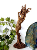 Dryad Statue, Hand Painted Resin Sculpture | Mythical Forest Creature Figurine | 8” Woodland Goddess Altar Statue for Nature Lovers