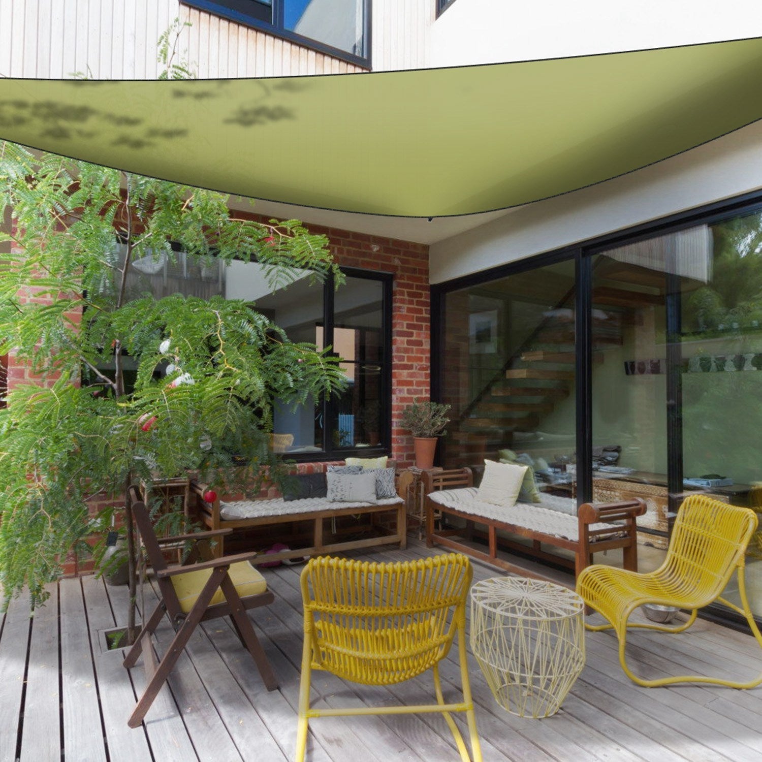 Shade Sail Patio Cover Shade Canopy Camping Sail Awning Sail Sunscreen Shelter Triangle Cover For Kindergarten Playground Outdoor