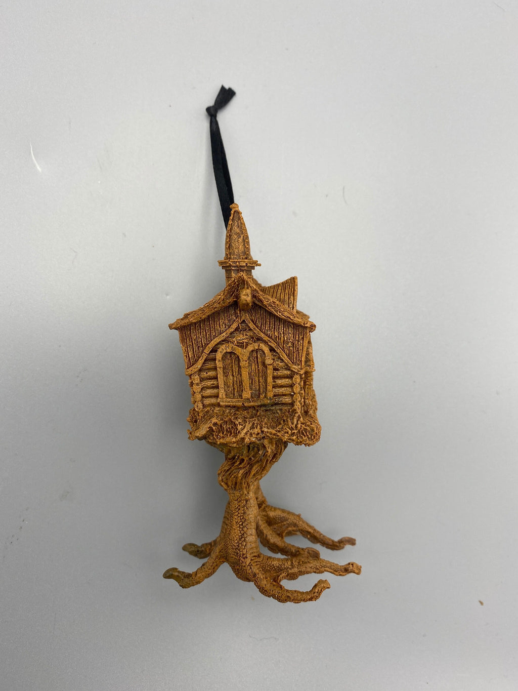 Baba Yaga Hut Ornament, Hand Painted Resin Sculpture | Russian Folklore Figurine | House Ornament | Fantasy Art for Witchy Holiday Decor