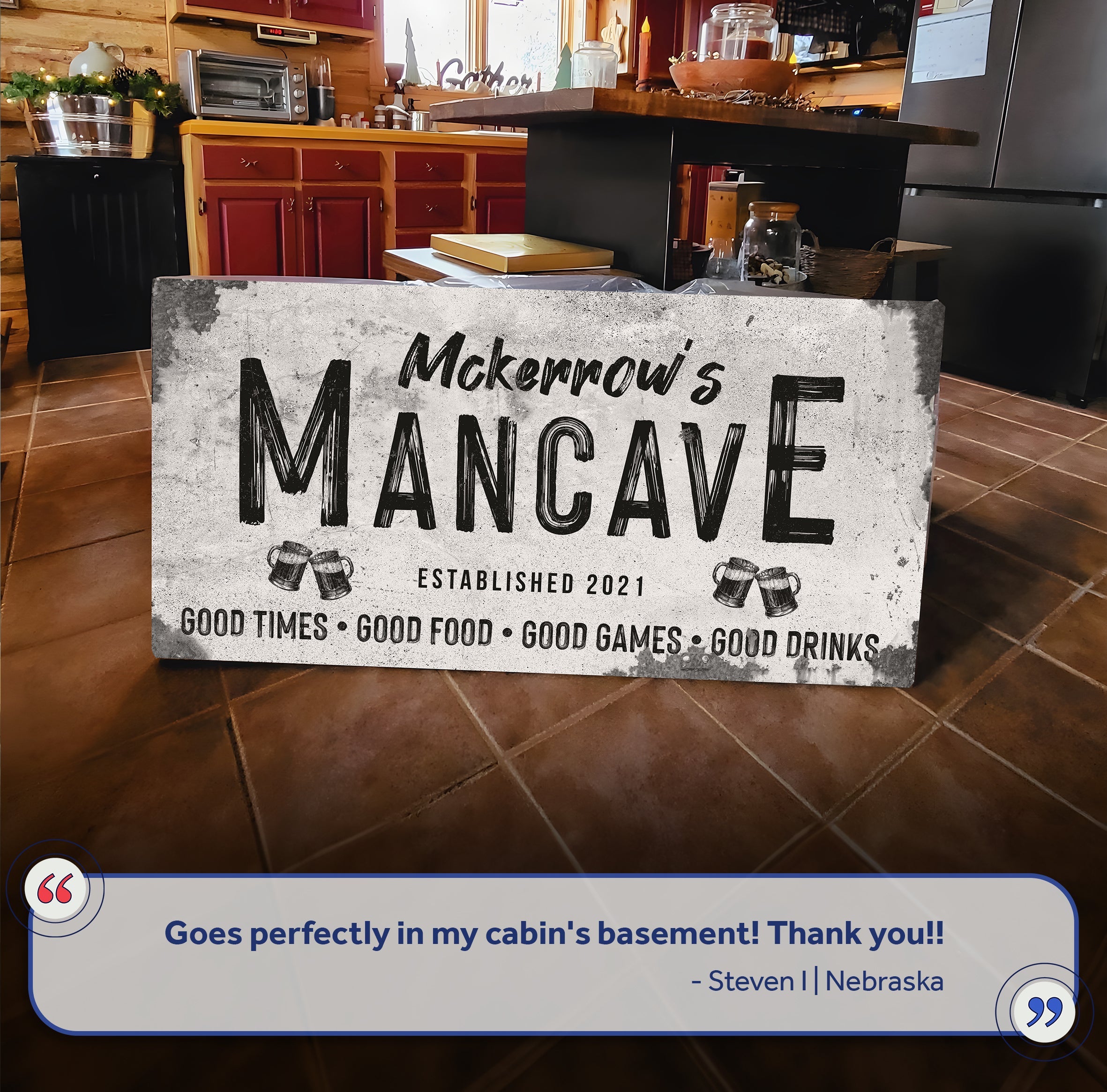 Good Times Man Cave Sign III