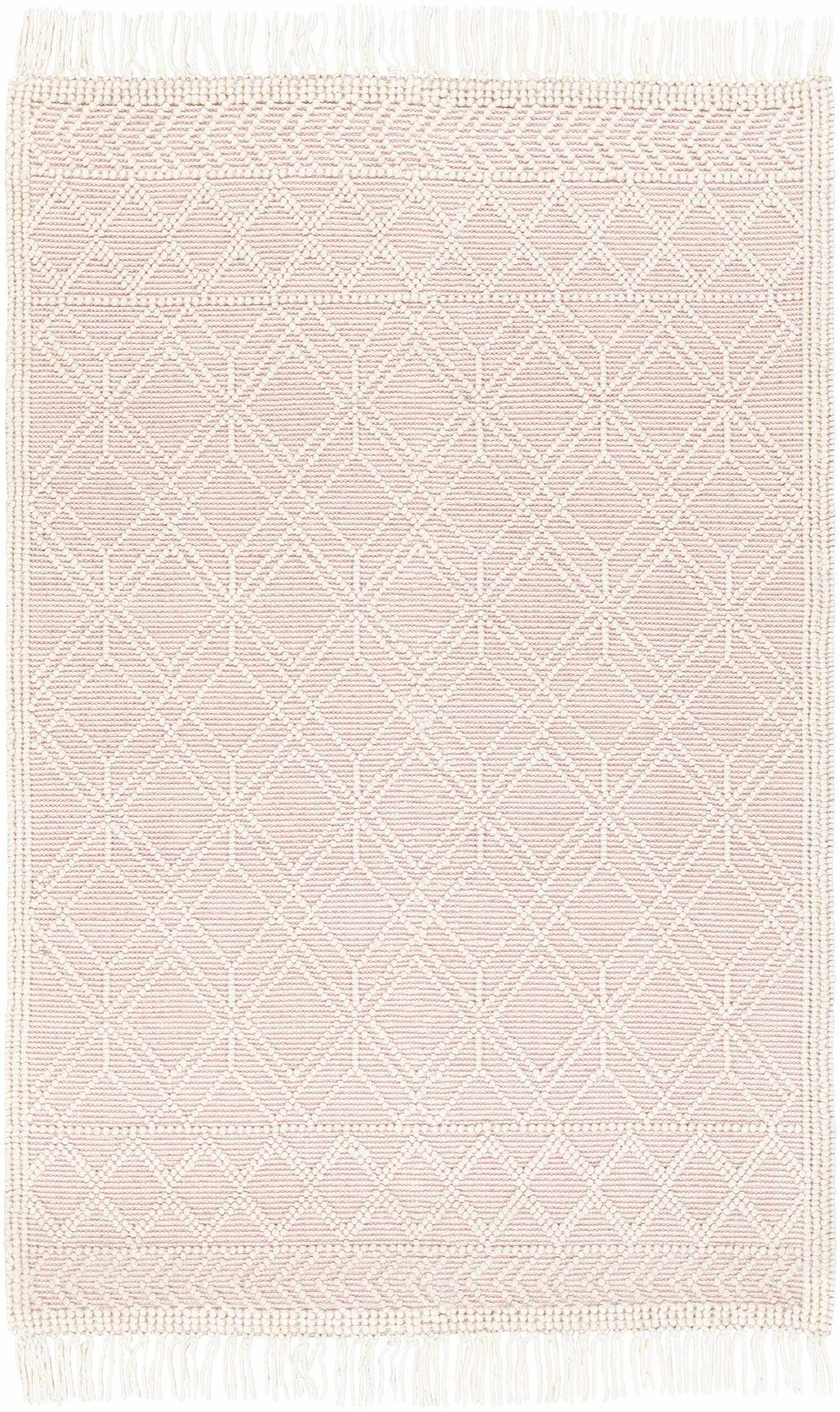 Ramsbury Soft Pink Wool Rug - Clearance