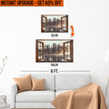 Upgrade Your 12x18 Inches 'Foggy Autumn Lake View By The Window' Canvas To 16x24 Inches