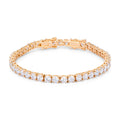 Avera 17.6 Ct Gold Plated Tennis Bracelet with Shimmering Round CZ