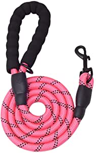 6 FT Dog Leash for Large and Medium Dogs-Pink Set of 5