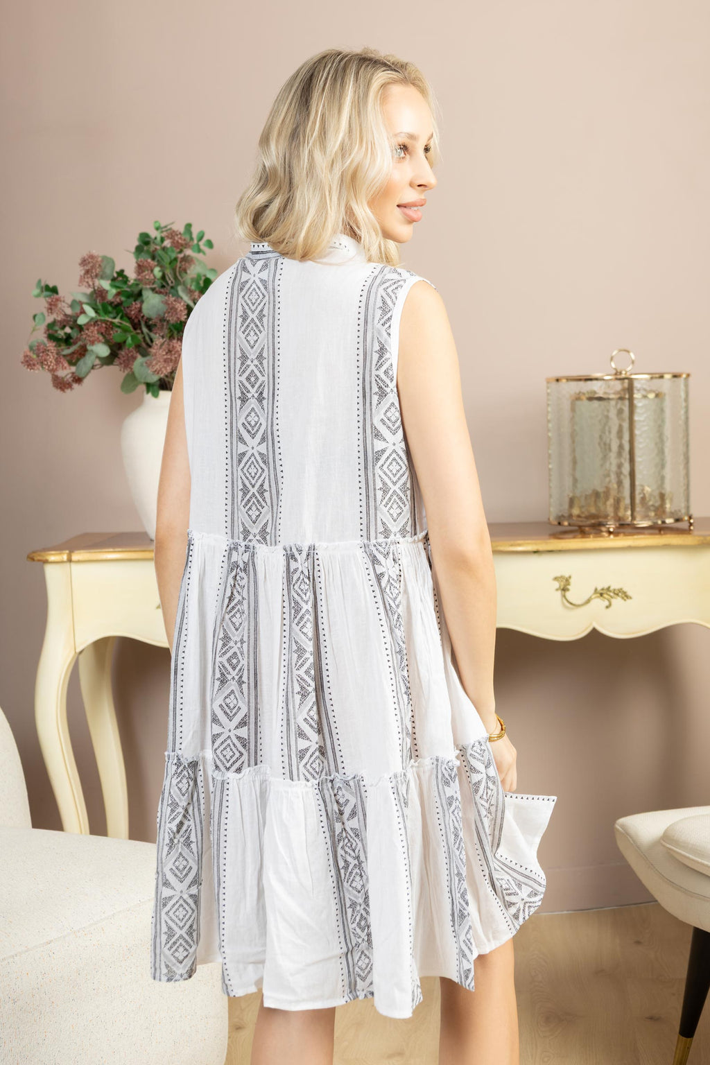 Bohera Cecilia Blossoms Embroidered Dress