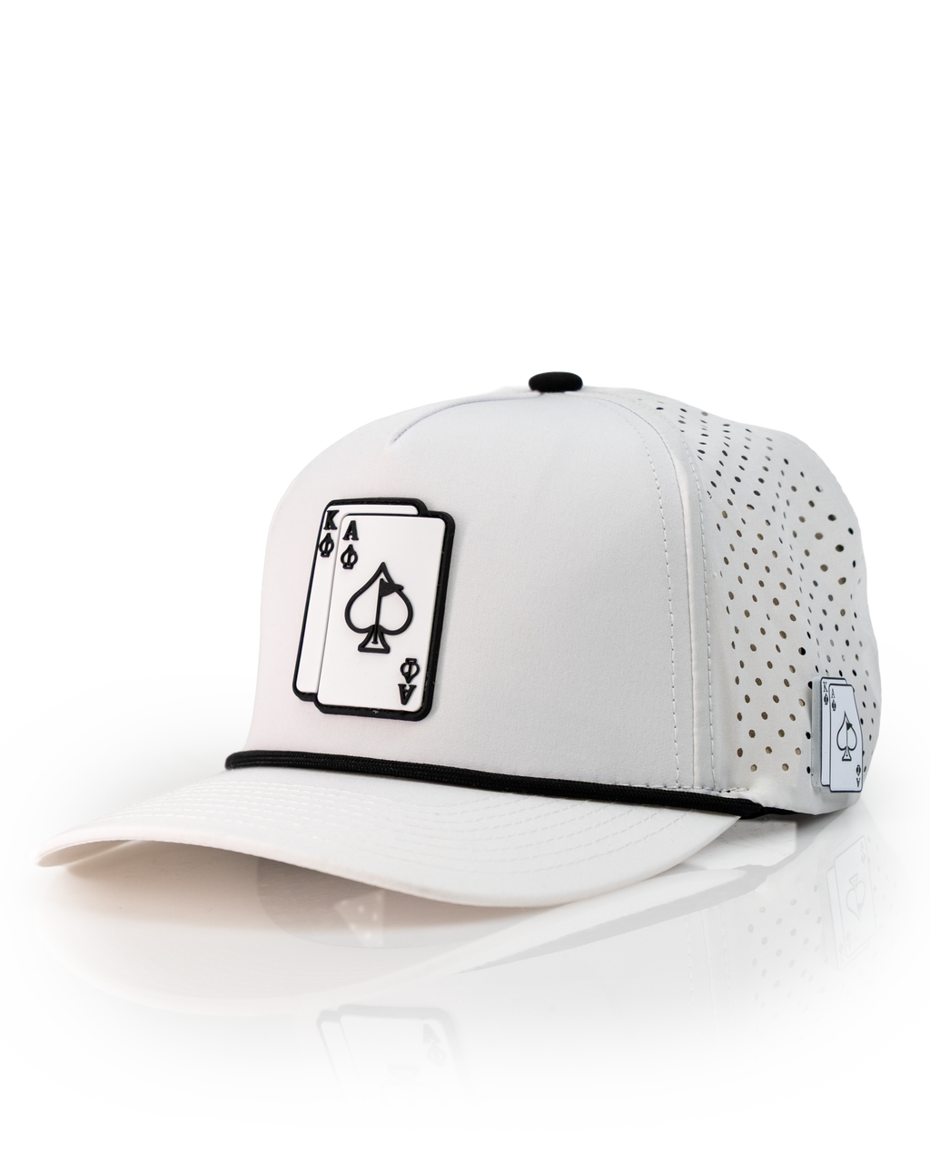 Ace/King White - Perforated Rope Hat