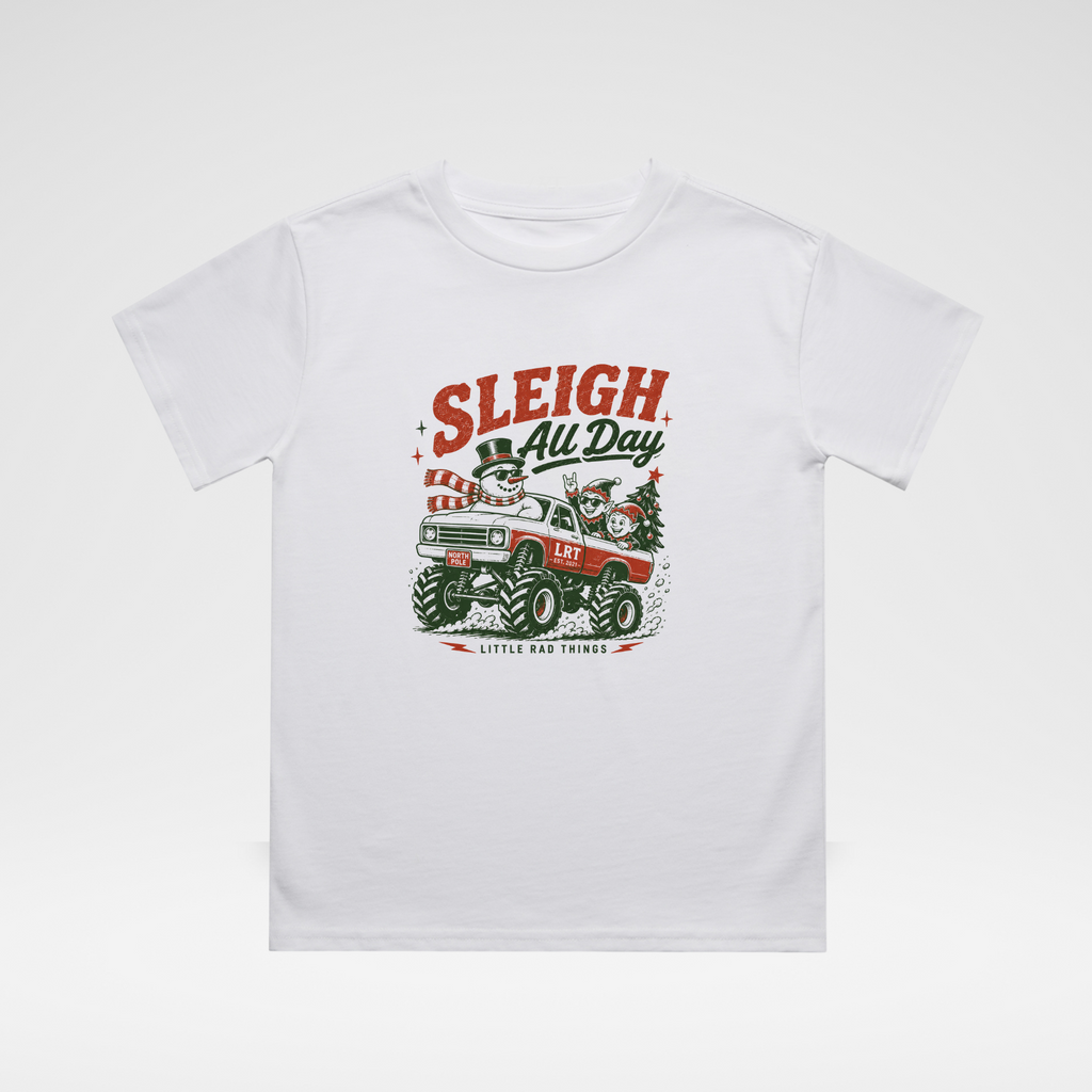 SLEIGH ALL DAY TODDLER CHRISTMAS MONSTER TRUCK TEE