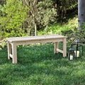 Outdoor Patio Backless Cedar Wood 4-ft. Garden Bench in Natural Finish