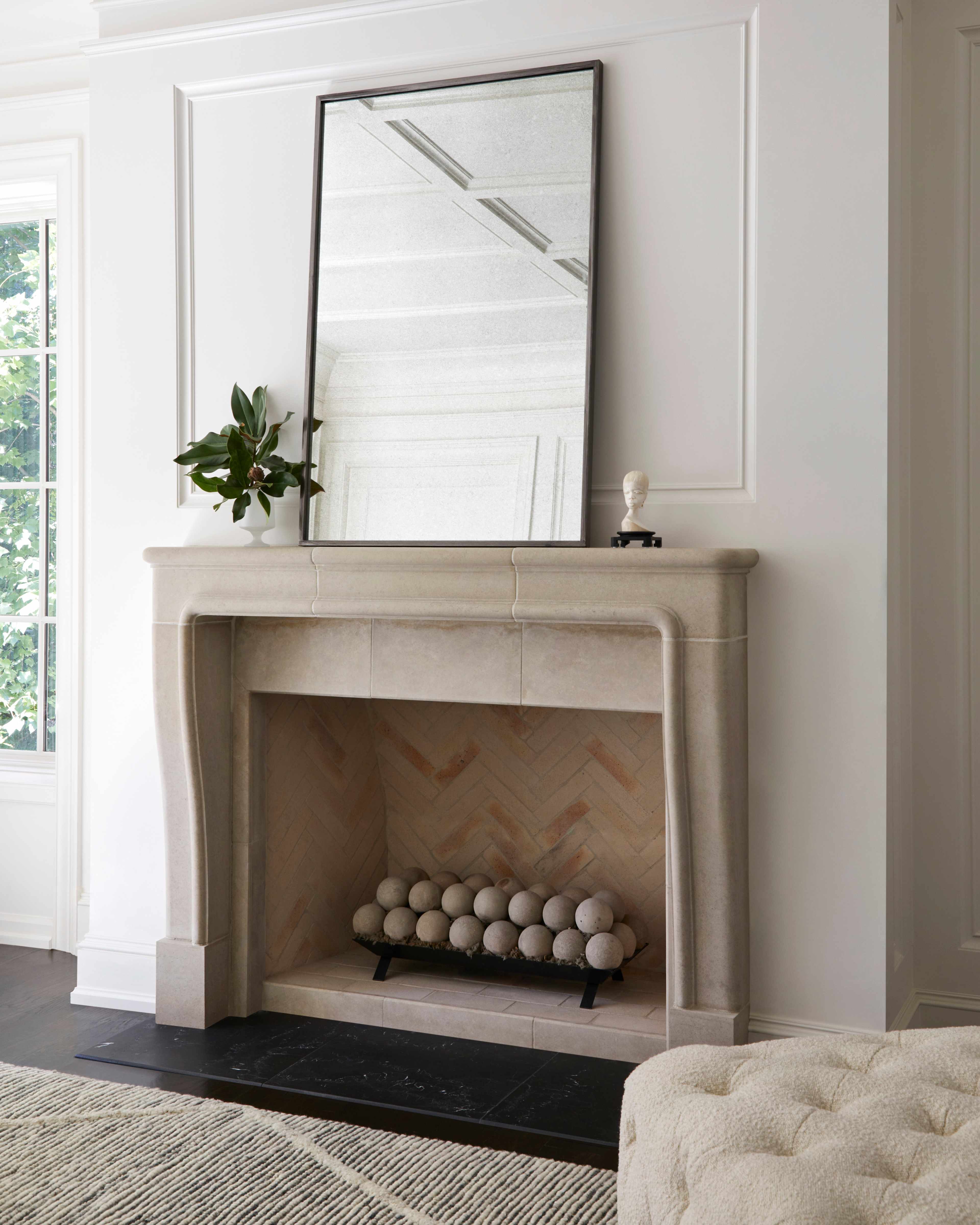 Belleview Silver Gray Iron Mirror