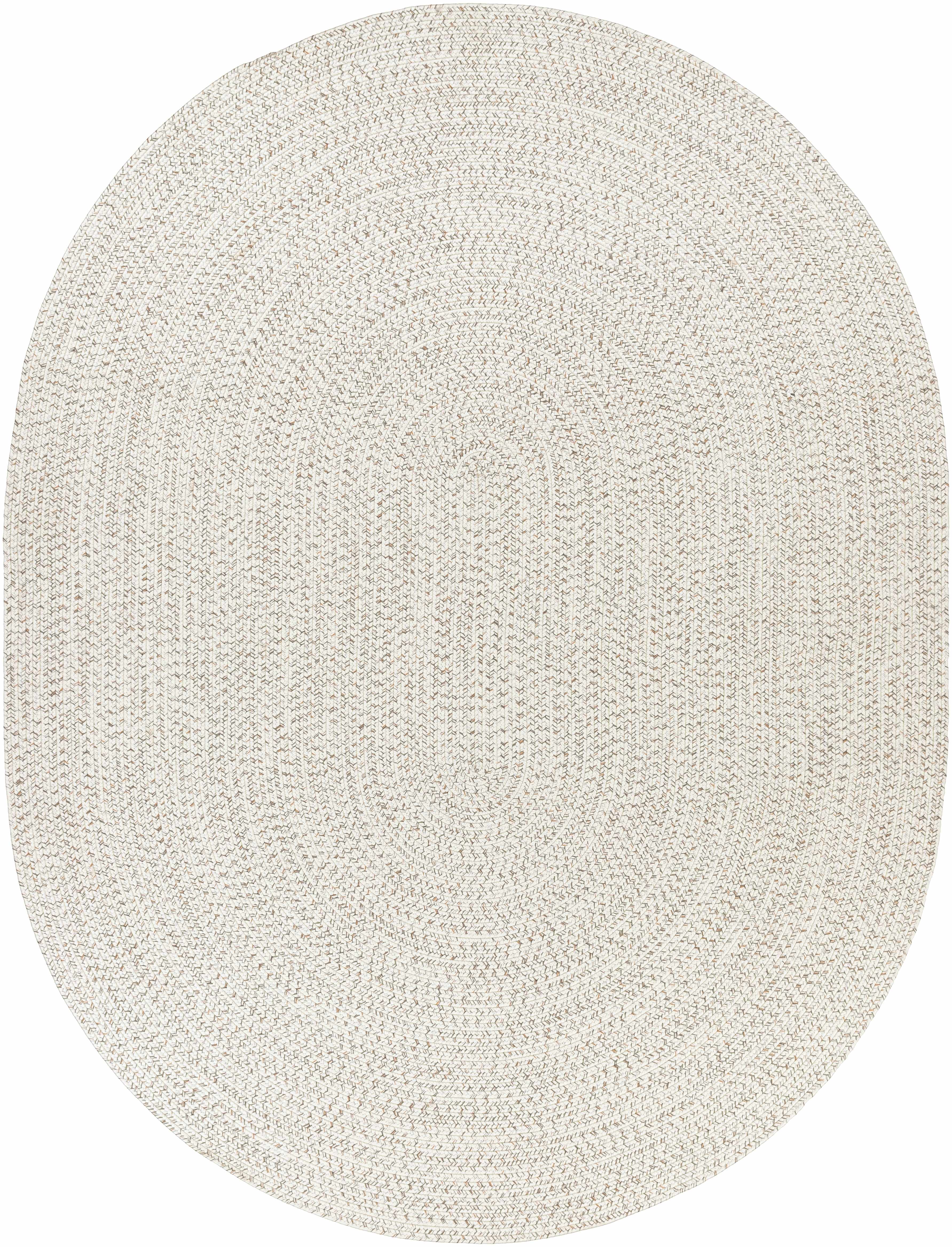 Beige Braided Faux Jute Outdoor Rug