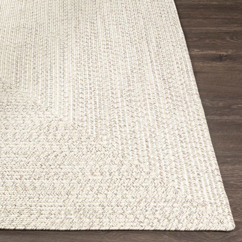 Beige Braided Faux Jute Outdoor Rug