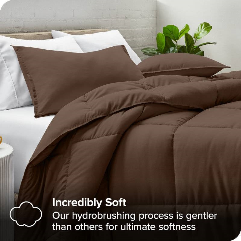 King / CAL King 3-Piece Down Alternative Comforter Set in Chocolate Brown