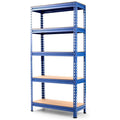 Heavy Duty 60 inch Adjustable 5-Shelf Metal Storage Rack in Navy Blue
