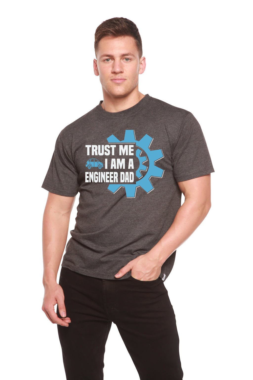 Trust Me I'm a Engineer Dad Men's Bamboo Viscose/Organic Cotton Short Sleeve Graphic T-Shirt