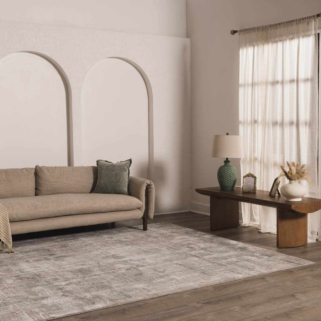 Fallin Gray Thick Luxe Abstract Striped Rug