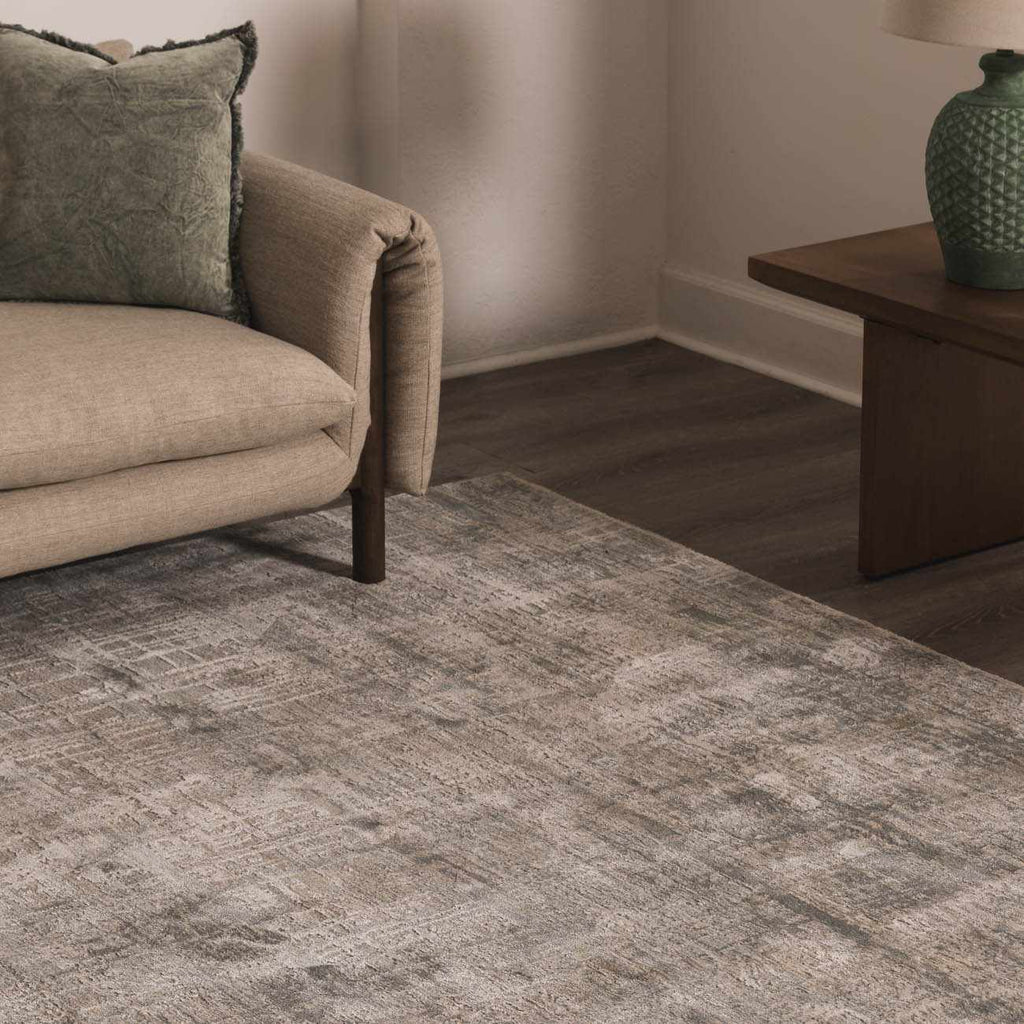 Fallin Gray Thick Luxe Abstract Striped Rug