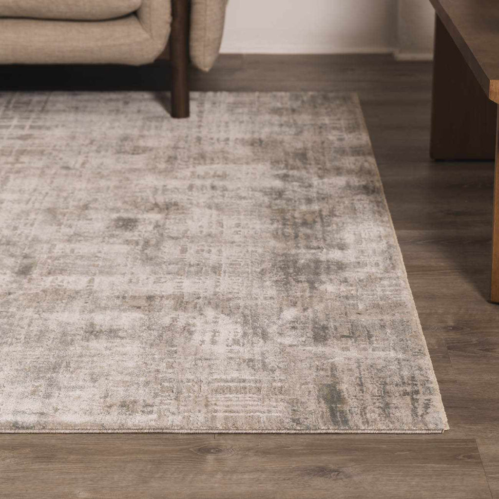 Fallin Gray Thick Luxe Abstract Striped Rug