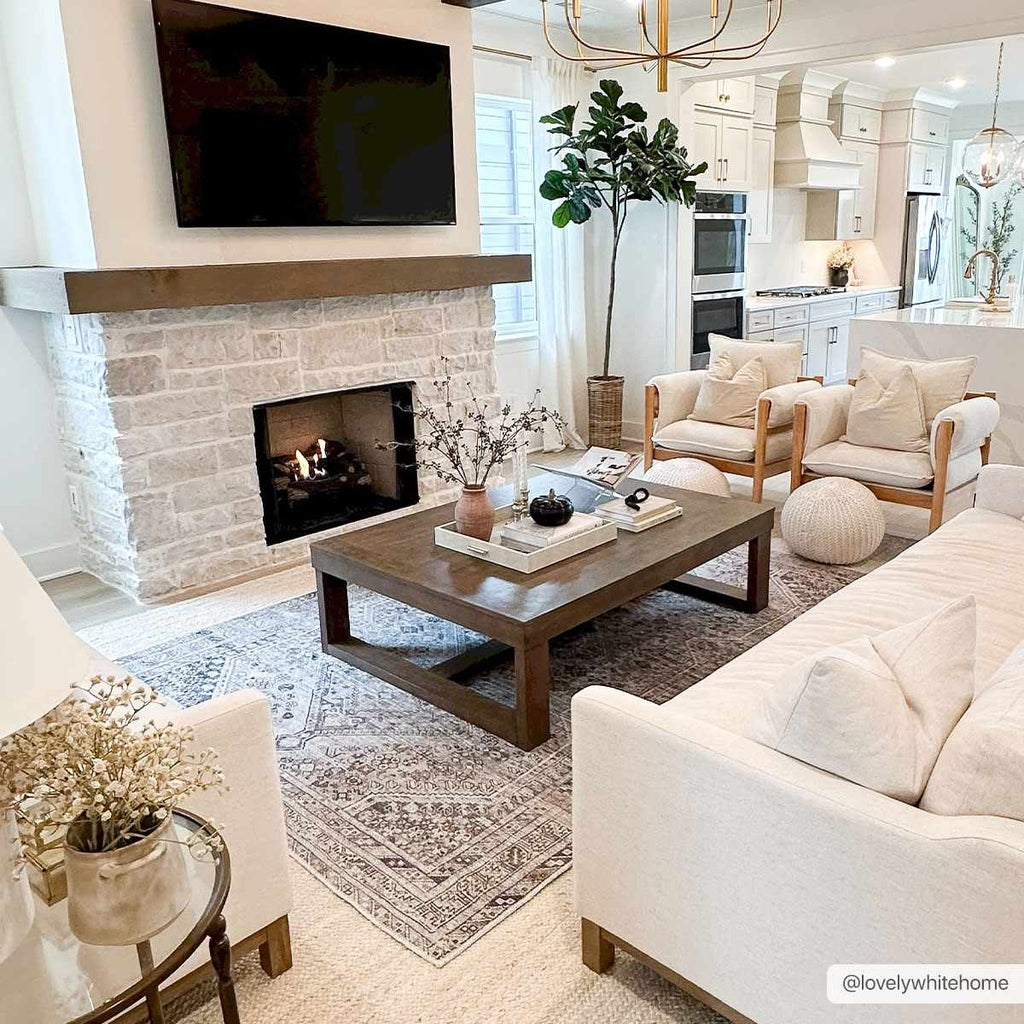 Barny Beige Flat Pile Washable Rug