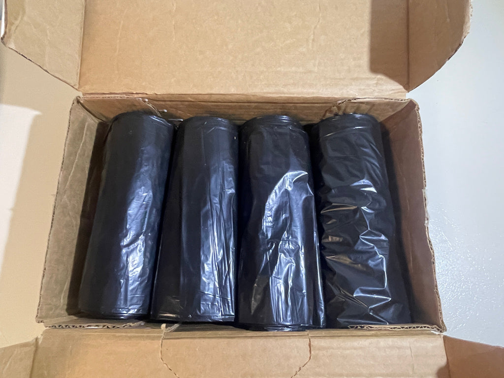 60gal 38x58 Low Density .5-.7mil Large Black Garbage Bags, 100pack