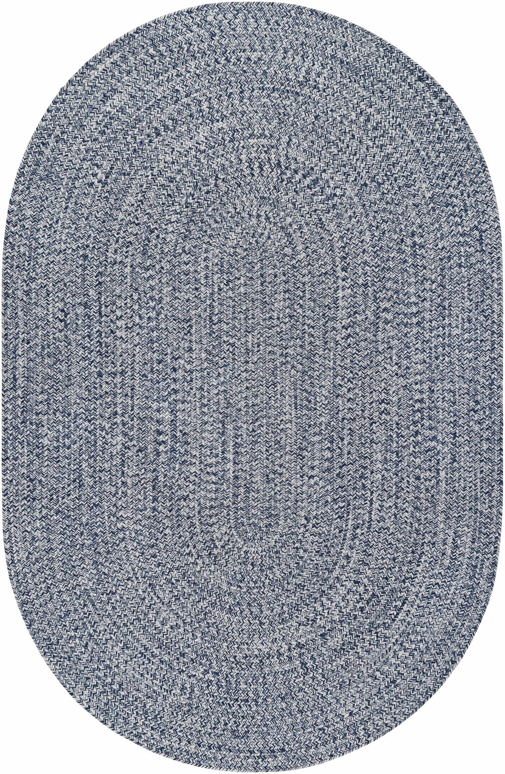 Blue Braided Faux Jute Outdoor Rug
