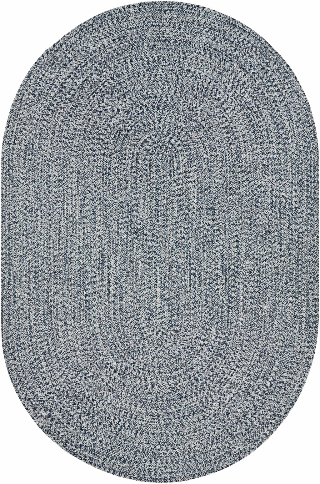 Blue Braided Faux Jute Outdoor Rug