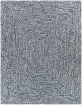 Blue Braided Faux Jute Outdoor Rug
