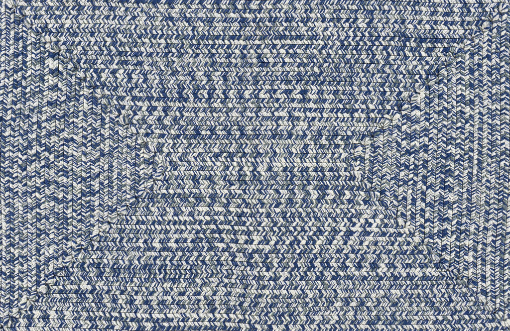 Blue Braided Faux Jute Outdoor Rug